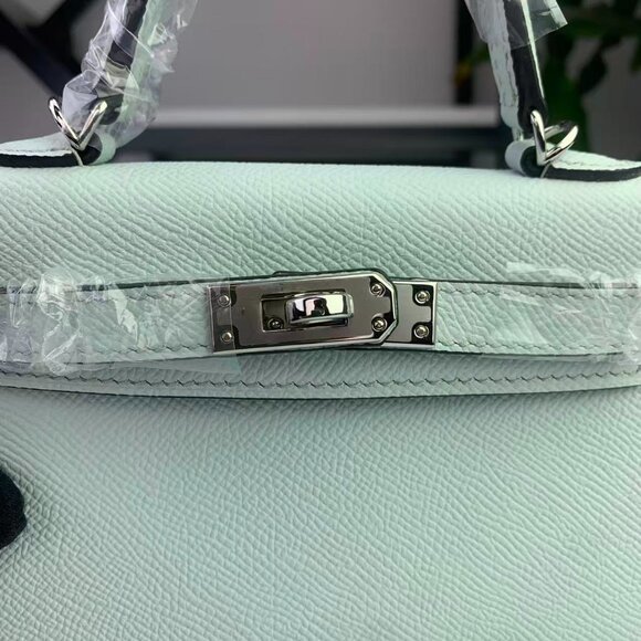 Kelly 19 Style Mini Genuine Leather Top Handle Bag - Picture 8 of 12